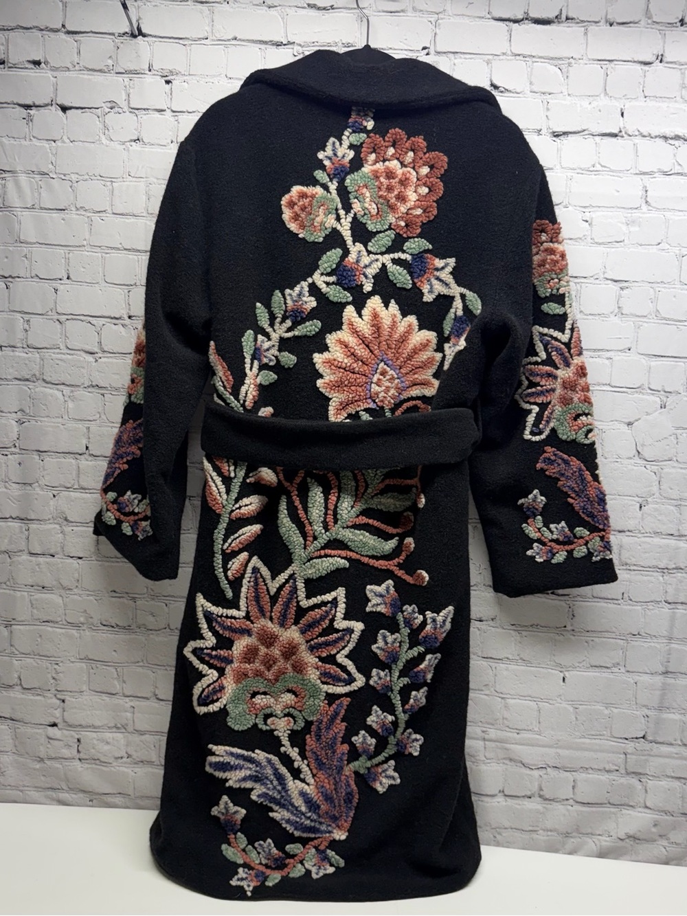 FARM Rio embroidered Black Coat with Multicolor size S NWT - Picture 4 of 16